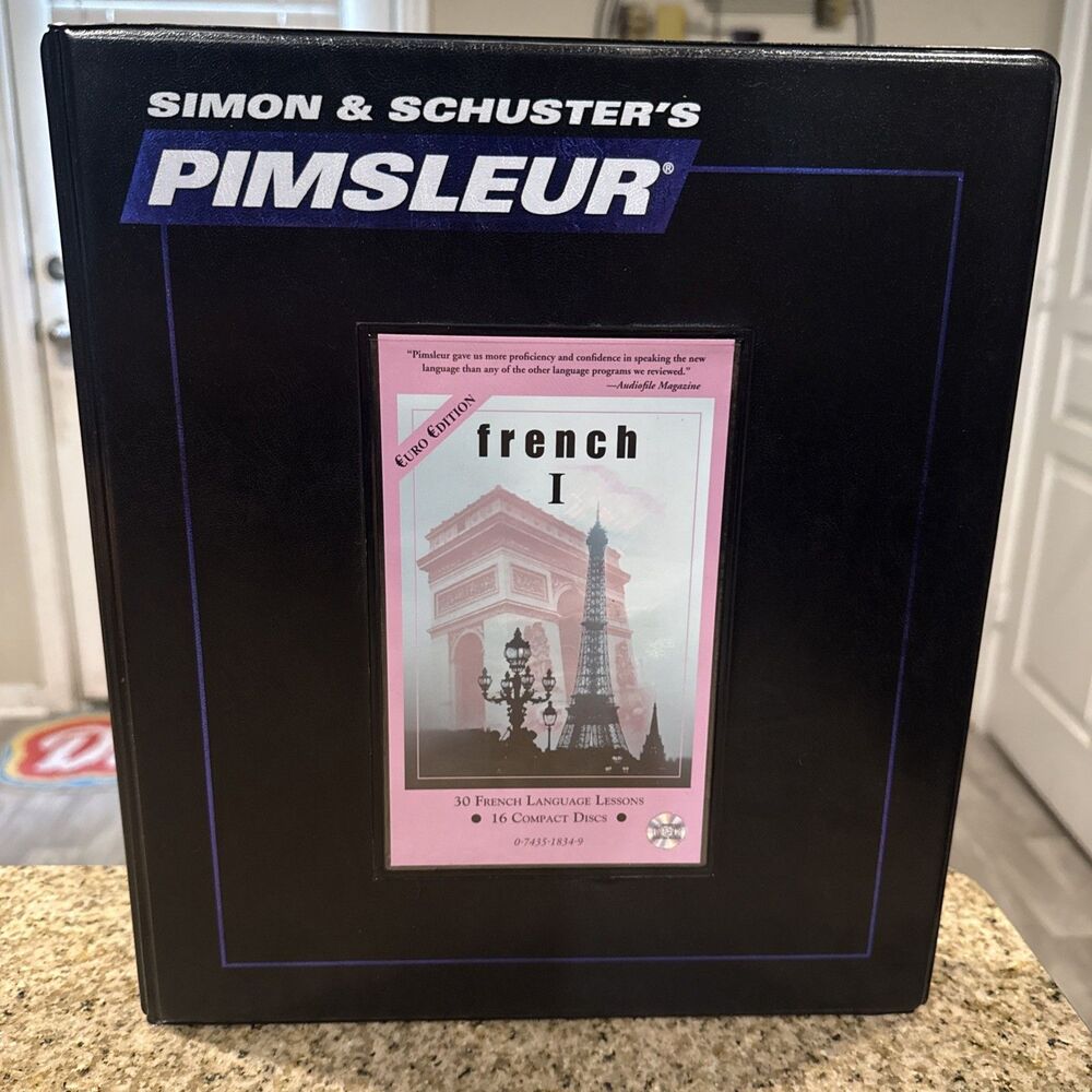 Simon & Schuster's Pimsleur French I 1 Euro Edition 16 CD Set and Booklet